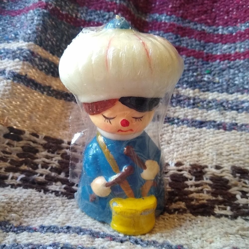 New Rare Vintage Christmas Drummer Boy Candle